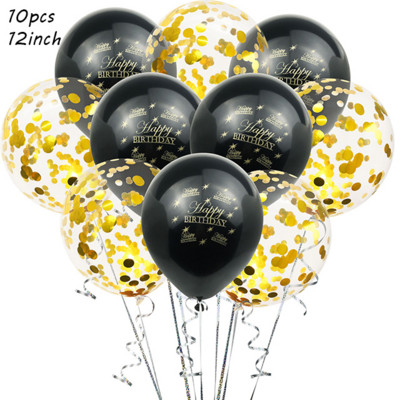 Zelts, melns, daudz laimes 18. 30. 40. 50. 60. dzimšanas dienā, reklāmkarogs, karājas, vītnes