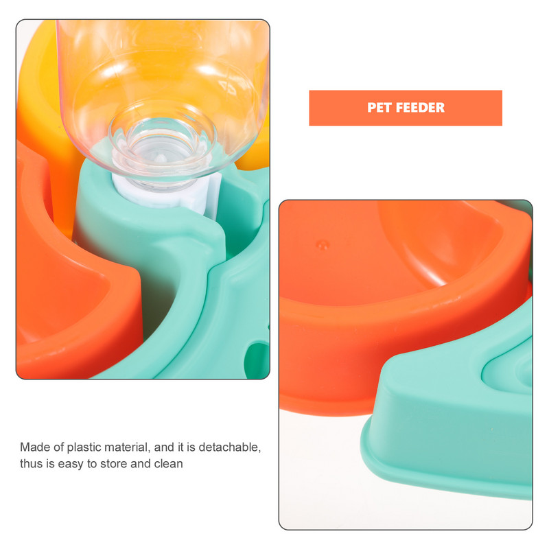 Hrănitor pentru animale de companie Vasă cu hrană pentru pisici Hrănitori automate pentru cățeluși Bol de apă antiderapante Stație din plastic Pisici