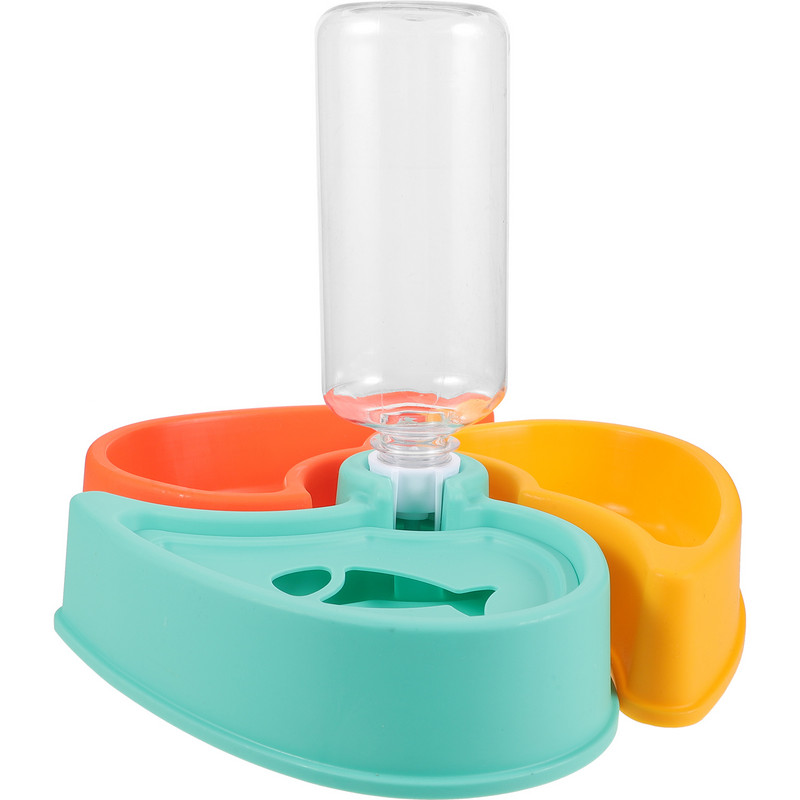 Hrănitor pentru animale de companie Vasă cu hrană pentru pisici Hrănitori automate pentru cățeluși Bol de apă antiderapante Stație din plastic Pisici