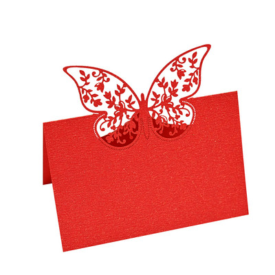 50 buc. Cărți de loc cu nume fluture Decor de nuntă Decor de masă Nume de masă Felicitare de mesaje Rechizite pentru petreceri