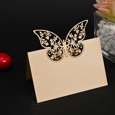 50 buc. Cărți de loc cu nume fluture Decor de nuntă Decor de masă Nume de masă Felicitare de mesaje Rechizite pentru petreceri