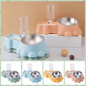 Anti-gimdos kaklelio stuburo automatinis vandens fontanas Nuimamas pakeltas stovas kačių vandens dozatorius plastikinis neslystantis kačių tiektuvas šunims