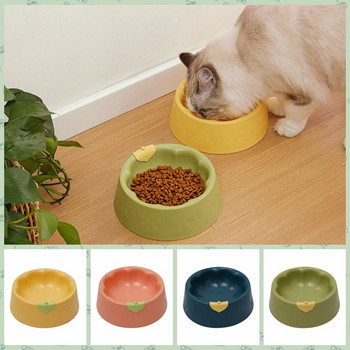 Αντιολισθητικό σχήμα λουλουδιού Μπολ για κατοικίδια Πλαστικό μπολ νερού για γάτα Σχήμα λουλουδιών αντιαναποδογυρισμένο Διακόσμηση φύλλων Σκύλοι Τροφή πιάτων γάτες