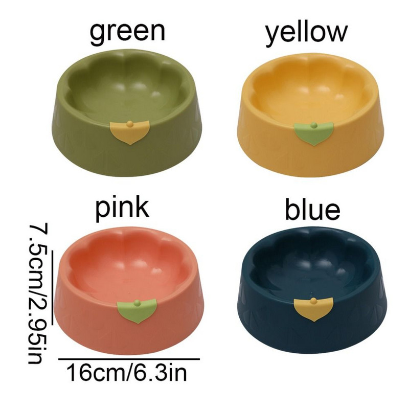 Csúszásmentes virágforma Kisállattál Fröccsenésmentes műanyag macska vizestál virágforma Felborulásgátló levél dekoráció Kutyák Ételek macskák