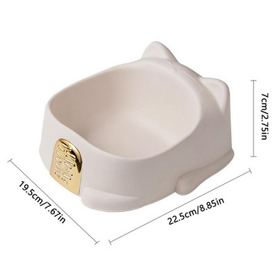 Macskaetetőtálak Állófülű, befűzött állateledel-tál Kreatív Aranyos macskaarc Állatetető tál Cicaetető edény Kisállatkellékek