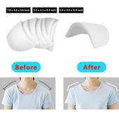 4 ζευγάρια Μαξιλάρια ώμου με επένδυση από μαλακό αφρό, Επαναχρησιμοποιήσιμη αυτοκόλλητη ωμοπλάτη για αξεσουάρ ραπτικής ρούχων μπλουζάκι μπλέιζερ