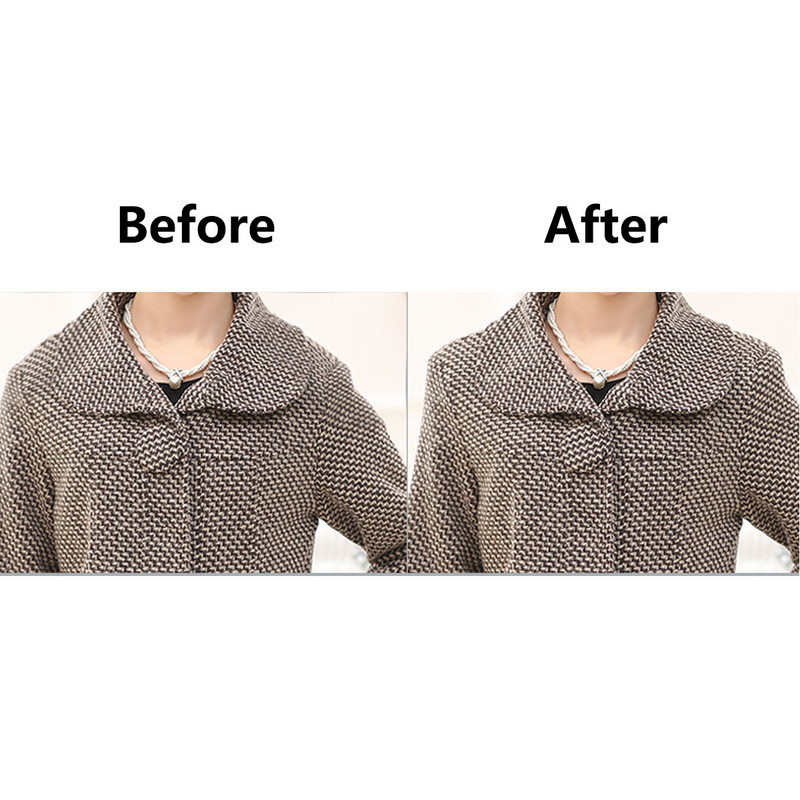 4 ζευγάρια Μαξιλάρια ώμου με επένδυση από μαλακό αφρό, Επαναχρησιμοποιήσιμη αυτοκόλλητη ωμοπλάτη για αξεσουάρ ραπτικής ρούχων μπλουζάκι μπλέιζερ