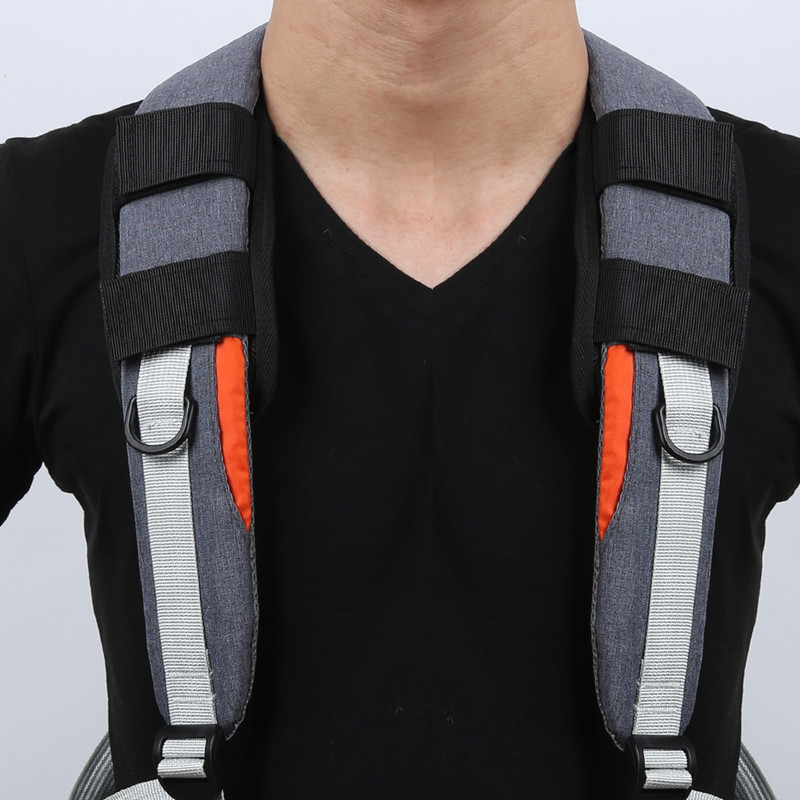 1 pāris mīksti neslīdoši plecu spilventiņi ar āķi un cilpu stiprinājumi Mugursomas spilvenu pārvalki Izjauciet polsterētas mugursomas siksnas.