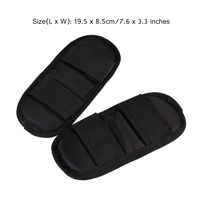 1 pāris mīksti neslīdoši plecu spilventiņi ar āķi un cilpu stiprinājumi Mugursomas spilvenu pārvalki Izjauciet polsterētas mugursomas siksnas.