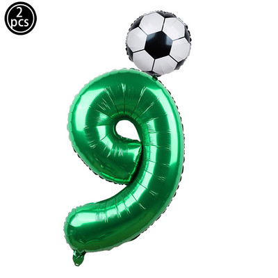 2 vnt. / partijoje 32 colių žalios spalvos folijos balionai 18 colių futbolo helio kamuoliukai Futbolo futbolo gimtadienio vakarėlio dekoracijos sporto temomis