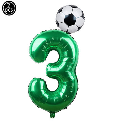 2 vnt. / partijoje 32 colių žalios spalvos folijos balionai 18 colių futbolo helio kamuoliukai Futbolo futbolo gimtadienio vakarėlio dekoracijos sporto temomis