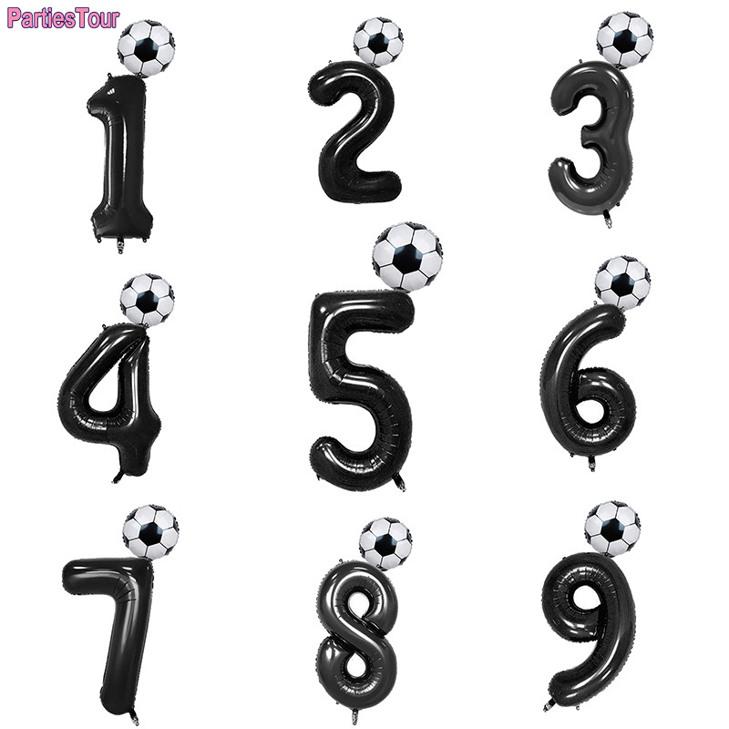 2 vnt. / partijoje 32 colių žalios spalvos folijos balionai 18 colių futbolo helio kamuoliukai Futbolo futbolo gimtadienio vakarėlio dekoracijos sporto temomis