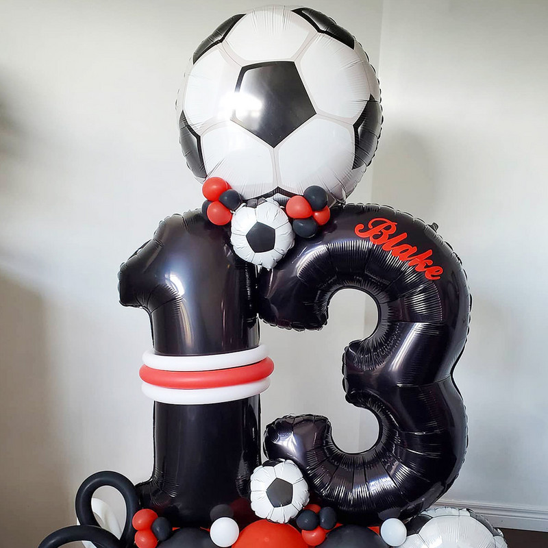 2 vnt. / partijoje 32 colių žalios spalvos folijos balionai 18 colių futbolo helio kamuoliukai Futbolo futbolo gimtadienio vakarėlio dekoracijos sporto temomis