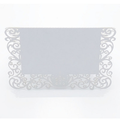 50db Csipke Név Helykártyák Lézerrel vágott Születésnapi Party Favor Esküvői Dísz Asztaldekor Barkácsasztal név Üzenet Üdvözlőlapok