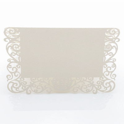 50db Csipke Név Helykártyák Lézerrel vágott Születésnapi Party Favor Esküvői Dísz Asztaldekor Barkácsasztal név Üzenet Üdvözlőlapok