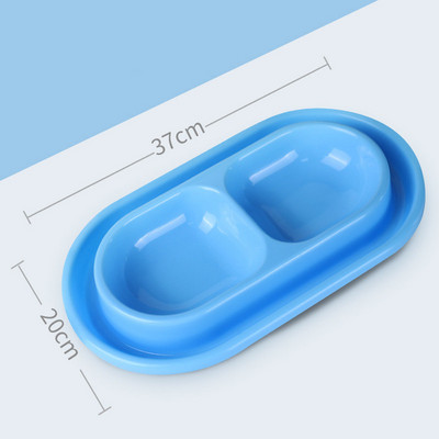 Kutya macska dupla tál 2 az 1-ben vízi étel etető Etetés Kerek itatótál kutyáknak macskáknak cicák kölyökök állatok háziállat kiegészítők