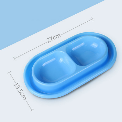 Kutya macska dupla tál 2 az 1-ben vízi étel etető Etetés Kerek itatótál kutyáknak macskáknak cicák kölyökök állatok háziállat kiegészítők