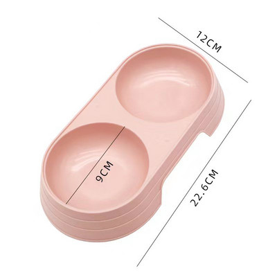 Kutya macska dupla tál 2 az 1-ben vízi étel etető Etetés Kerek itatótál kutyáknak macskáknak cicák kölyökök állatok háziállat kiegészítők