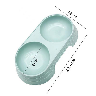 Kutya macska dupla tál 2 az 1-ben vízi étel etető Etetés Kerek itatótál kutyáknak macskáknak cicák kölyökök állatok háziállat kiegészítők