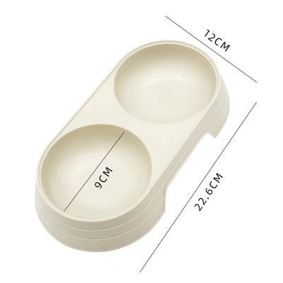 Kutya macska dupla tál 2 az 1-ben vízi étel etető Etetés Kerek itatótál kutyáknak macskáknak cicák kölyökök állatok háziállat kiegészítők