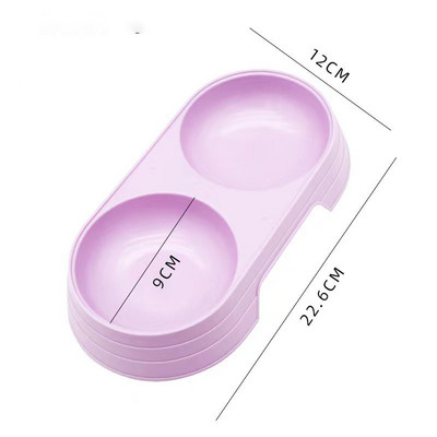 Kutya macska dupla tál 2 az 1-ben vízi étel etető Etetés Kerek itatótál kutyáknak macskáknak cicák kölyökök állatok háziállat kiegészítők