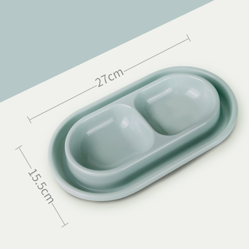 Kutya macska dupla tál 2 az 1-ben vízi étel etető Etetés Kerek itatótál kutyáknak macskáknak cicák kölyökök állatok háziállat kiegészítők