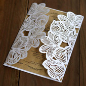 10 κομμάτια μαργαριταρένιο χαρτί με κούφια φυτό λουλούδι ευχετήρια κάρτα προμήθειες για πάρτι Προσκλητήριο γάμου