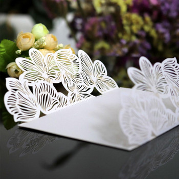 10 κομμάτια μαργαριταρένιο χαρτί με κούφια φυτό λουλούδι ευχετήρια κάρτα προμήθειες για πάρτι Προσκλητήριο γάμου