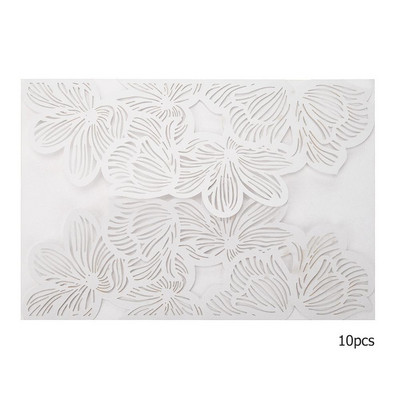 10 κομμάτια μαργαριταρένιο χαρτί με κούφια φυτό λουλούδι ευχετήρια κάρτα προμήθειες για πάρτι Προσκλητήριο γάμου