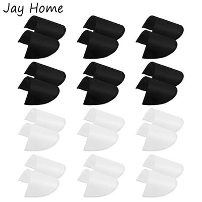 4 Pairs Foam Shoulder Pads Set Polyester Pad for Women Men Teens Sewing Accessories Clothes Set-in Shoulder Pads White and Black