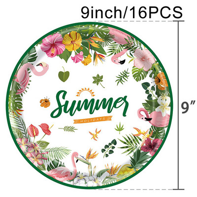 Havaju mākslīgās tropiskās palmu lapas Vasaras džungļu tematiskā ballīte Kāzu dzimšanas diena Mājas dekorēšana Flamingo Luau ALOHA ballīte