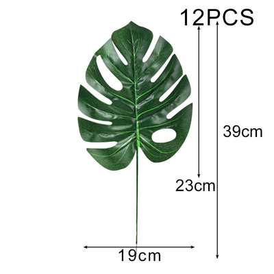 Havaju mākslīgās tropiskās palmu lapas Vasaras džungļu tematiskā ballīte Kāzu dzimšanas diena Mājas dekorēšana Flamingo Luau ALOHA ballīte