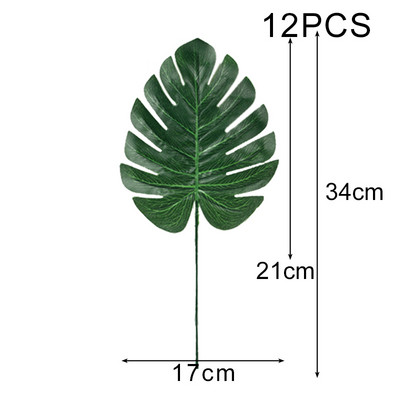 Havaju mākslīgās tropiskās palmu lapas Vasaras džungļu tematiskā ballīte Kāzu dzimšanas diena Mājas dekorēšana Flamingo Luau ALOHA ballīte