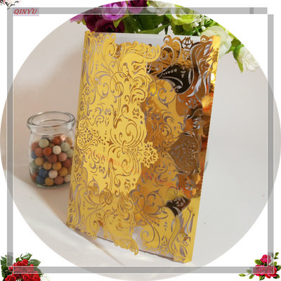 10 buc. Decupat cu laser Vintage Tiffany Invitații de nuntă Kit de felicitări Felicitari de nuntă Felicitari de invitații de zi de naștere 7Z