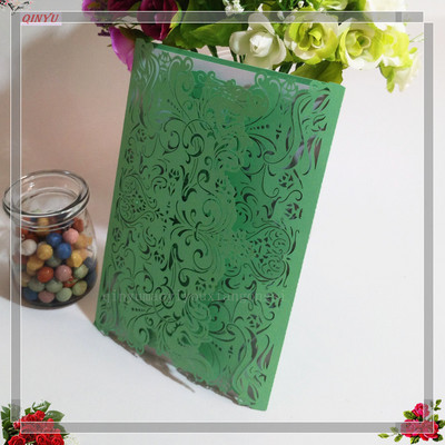 10 buc. Decupat cu laser Vintage Tiffany Invitații de nuntă Kit de felicitări Felicitari de nuntă Felicitari de invitații de zi de naștere 7Z