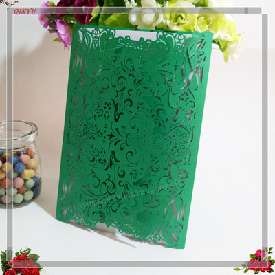 10 buc. Decupat cu laser Vintage Tiffany Invitații de nuntă Kit de felicitări Felicitari de nuntă Felicitari de invitații de zi de naștere 7Z