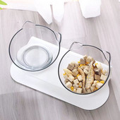 2 az 1-ben kisállat kutyák vizes- és etetőtálak dupla kisállat macskatálak állvánnyal kiskutya itató etető Chihuahua itató kellékek