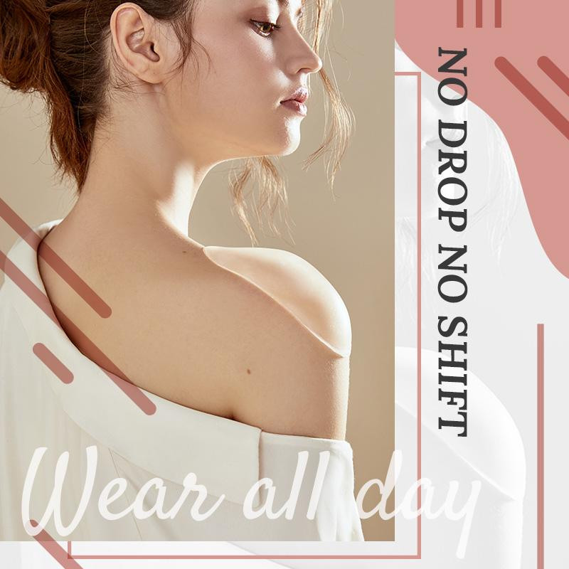 1 Pāris dabiski mīkstus pretslīdes plecu paliktņus Silikona plecu pretslīdēšanas plecu pastiprinātājs apģērbu kleitu šūšanas aksesuāri