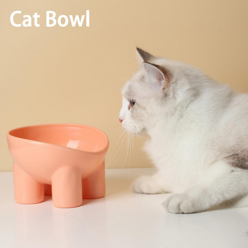 Kaķu un suņu bļodas Stabils statīvs, liela ietilpība mājdzīvnieku trauks, noliekts mājdzīvnieku bļodas Padevēja bļodas Mājdzīvnieku ūdens bļoda maziem suņiem un kaķiem