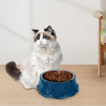 Котешка купа против преобръщане, стабилна чиния за хранене на котки Купа за котешка храна за зайче