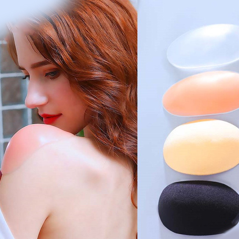 2 DB csúszásgátló vállpárna derékszögű hamis vállpárna szilikon váll, újrafelhasználható öntapadó vállmatricák unisex