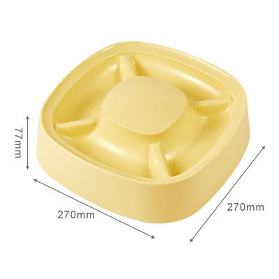 Πολυλειτουργικό πιάτο τροφής για σκύλους γάτας Πλαστικό ανθεκτικό και αργό τροφοδότη Πολυλειτουργικό πιάτο τροφής για γατάκια Προμήθειες για κατοικίδια