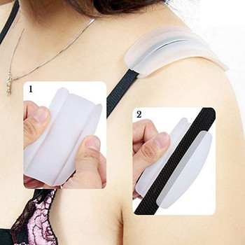 Силиконови презрамки за сутиен Възглавници Държач Нехлъзгащи се гъвкави протектори за рамена Подложки Улесняват дискомфорта в раменете (задържат) Многоцветни, 1 чифт