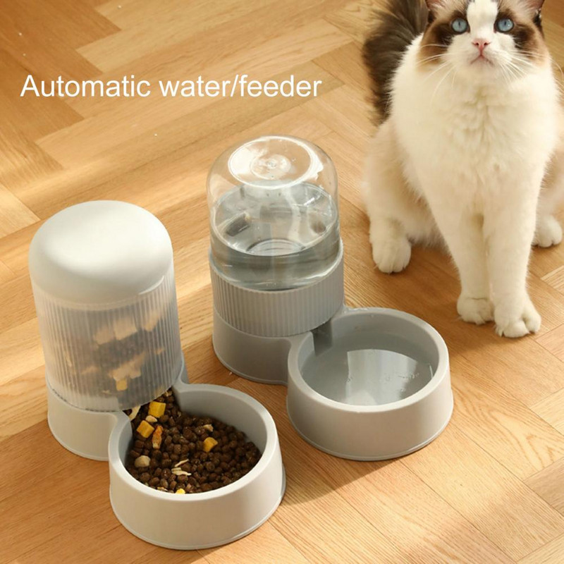 Lielas ietilpības automātiskā mājdzīvnieku barotava un ūdens dozators Pašbarojošs viedā mājdzīvnieka bļoda ar filtrētu dzeramo bļodu mājdzīvnieku piederumi