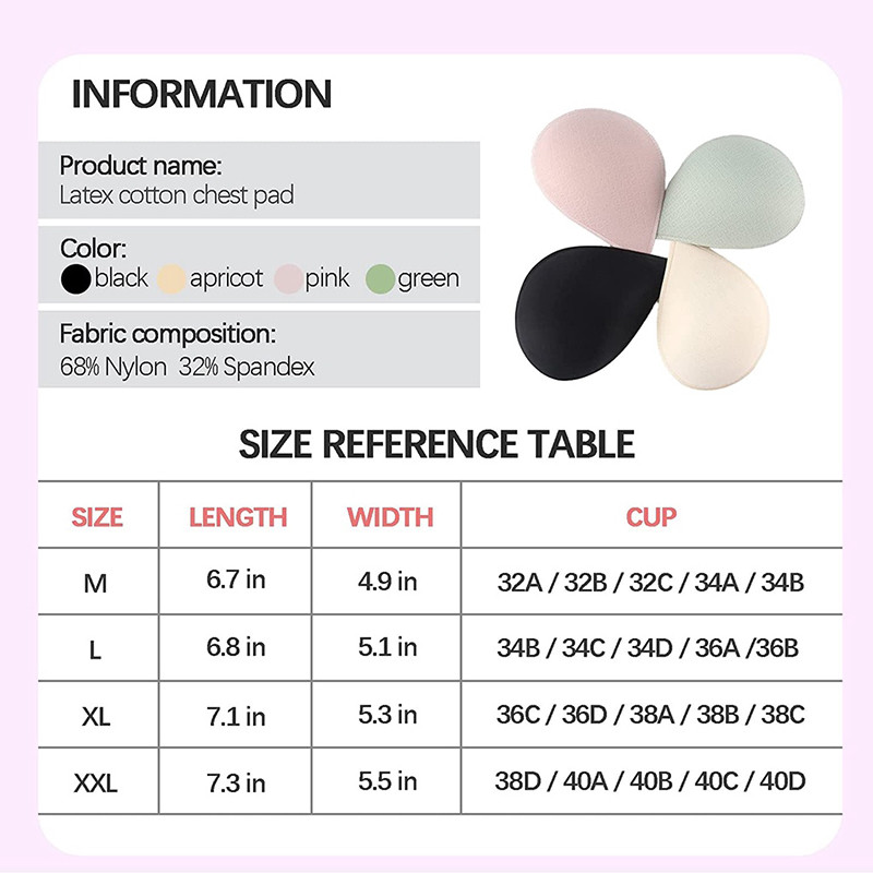 1 pora kvėpuojančių minkštų liemenėlių įdėklų, nuimami sintetinės latekso medvilnės įklotai sportiniams puodeliams liemenėlės maudymosi kostiumėlių įdėklai