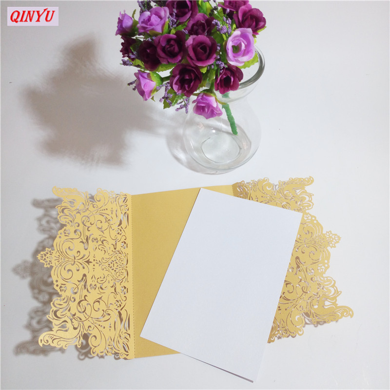 1/10 db tétel Európai csúcskategóriás rózsaszín esküvői meghívó lézerrel vágott virágos csillogó eljegyzési keresztelői meghívók 6Z SH073