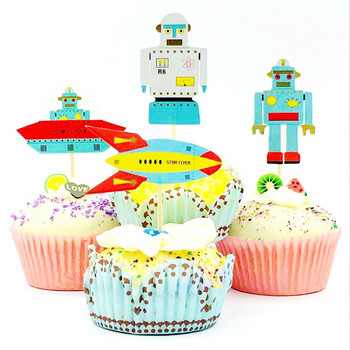 Тематична игра на роботи Декорации за рожден ден Съдове за еднократна употреба Хартиени чинии Чаши Салфетки Робот Фолио Балон Декорация за рожден ден на деца