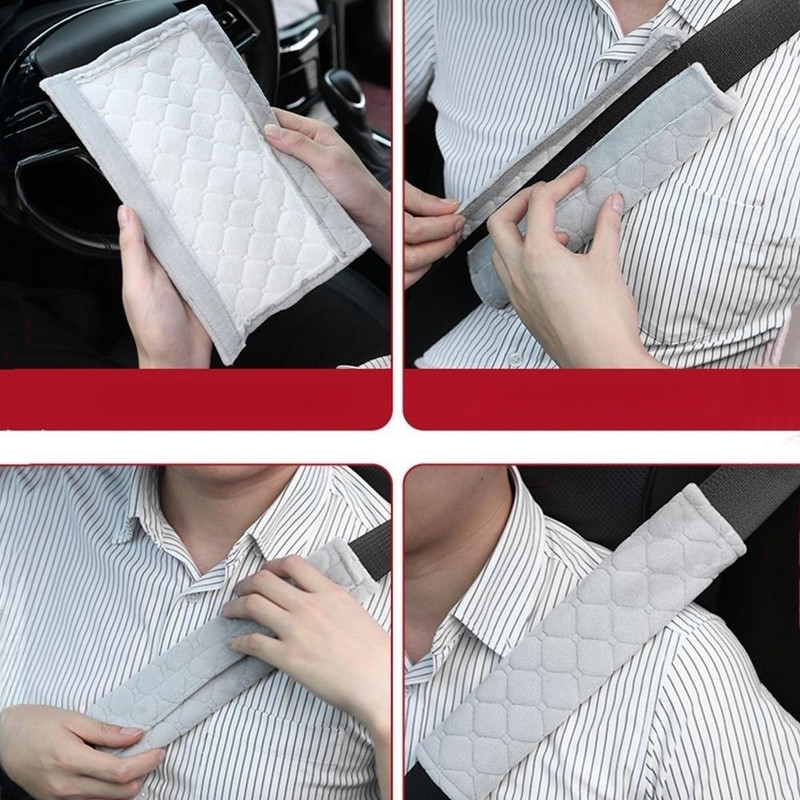 Autó biztonsági öv vállpárna egyszínű kristály plüss vállvédő huzat Kényelmes gyerekülés vállpánt Díszek Eszközök