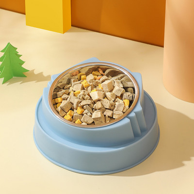 200ml 15 fokban dönthető rozsdamentes acél macskatál csúszásmentes talp kiskutya macskáknak ivóvíz adagoló nyakvédő edény kisállattál