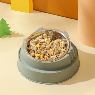 200ml 15 fokban dönthető rozsdamentes acél macskatál csúszásmentes talp kiskutya macskáknak ivóvíz adagoló nyakvédő edény kisállattál